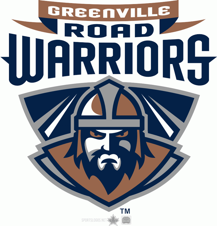greenville road warriors 2010-pres primary logo iron on transfers for clothing